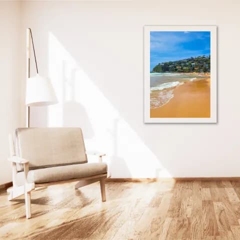 Summer at Avalon Beach framed room view