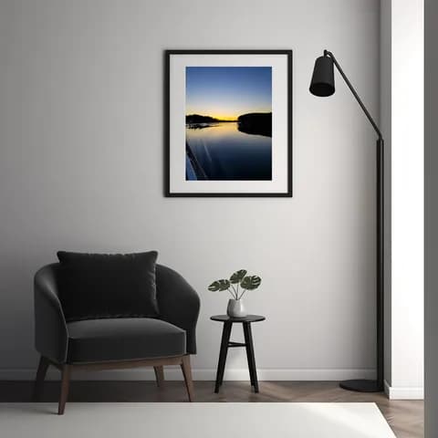 Sunset Symphony at Parramatta River framed room view