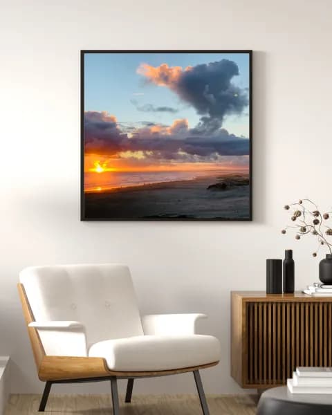 Anna Bay Sunset framed room view