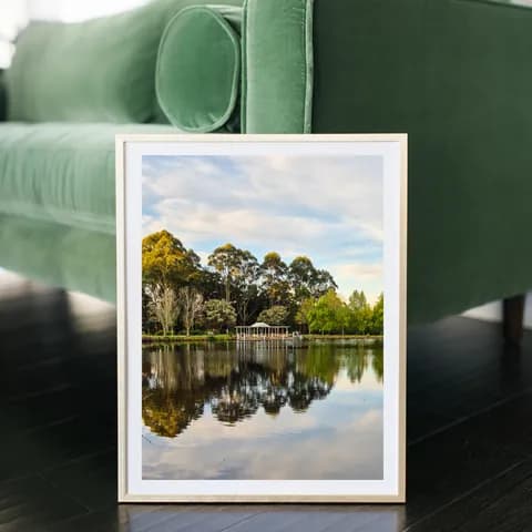 Tranquil Reflections of Fagan Park framed room view