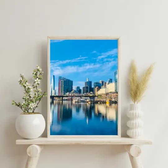 Reflections of Darling Harbour framed room view